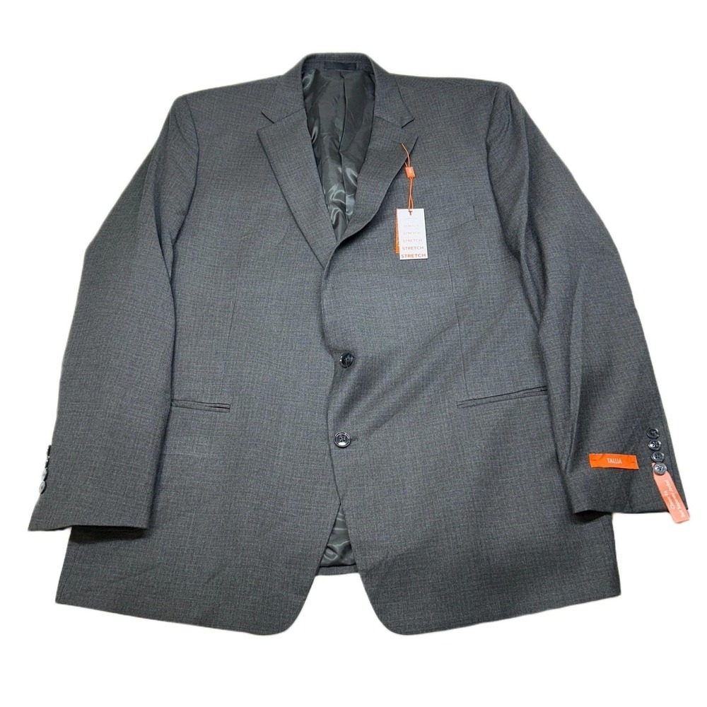 Tallia Suit Jacket Mens 50L 50 Dark Gray‎ Classic Fit Stretch $360 NEW